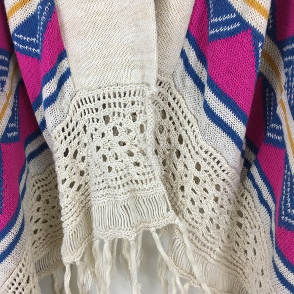 Billabong Boho Open Front Fringe Cardigan Sweater - Picture 4 of 12